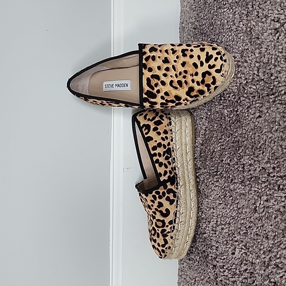 Steve Madden Shoes - Steve Madden Alexia leopard cow hair slip on espadrilles-7M